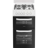 Hotpoint HDG5GCW Freestanding 50cm Gas Double Cooker - White