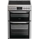 Hotpoint HDE6VDCASX Freestanding 50cm Electric Double Cooker - Inox
