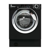 Hoover HBDS495D1ACBE-80 H-WASH&DRY 300 LITE Integrated Washer Dryer, 9/5kg Capacity, 1400rpm, E/C Energy Rated - Black & Chrome