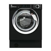 Hoover HBWOS 69TAMCBET-80 H-WASH 300 PRO Integrated 9kg 1600rpm Washing Machine - A Energy Rated - Black & Chrome