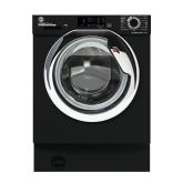 Hoover HBWS 49D3ACBE-80 H-WASH 300 LITE Integrated 9kg 1400rpm Washing Machine - C Energy Rated - Black & Chrome