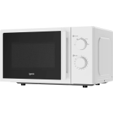 Igenix IGMS0820MSSW 20 Litre 800W Manual Microwave with Stainless Steel Cavity - White