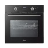 Midea Xpress Fry MBO65M90D2C-BK Multifunction Built-In Single Oven with Catalytic Liners - Black - A+ Rated