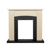 39' Holden Fireplace Cream With Black Back And Hearth