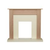 43' Southwold Fireplace Oak With Cream Back And Hearth