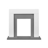 39' Dakota Electric Suite White With Grey Back And Hearth