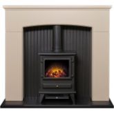 48' Derwent Fire Surround Cream And Black