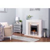 Aurora 42' Elba Fireplace China White 3' Rebate With Lights