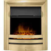 Aurora Borealis Inset Electric Fire Antique Brass