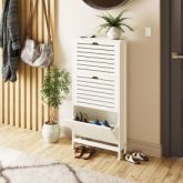 GFW BGN3TSWHT BERGEN THREE TIER SHOE CABINET WHITE