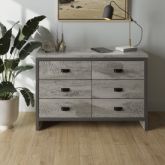 GFW BOS33CGRY BOSTON 3+3 DRAWER CHEST GREY
