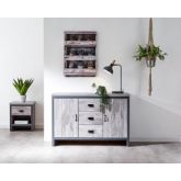 GFW BOSSIDGRY BOSTON 2 DOOR 3 DRAWER SIDEBOARD GREY