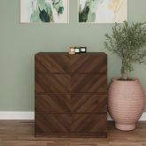 GFW CAT4DCWAL CATANIA 4 DRAWER CHEST ROYAL WALNUT