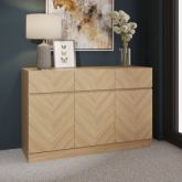 GFW CATLSBOAK CATANIA LARGE SIDEBOARD EURO OAK