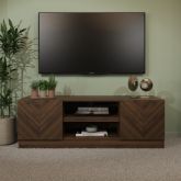 GFW CATTVUWAL CATANIA 2 DOOR TV UNIT ROYAL WALNUT