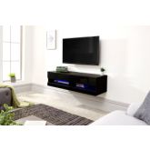 GFW GAL120GBG GALICIA 120CM WALL TV UNIT WITH LED BLACK