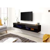 GFW GAL150GBG GALICIA 150CM WALL TV UNIT WITH LED BLACK