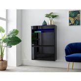 GFW GALHSCGBG GALICIA WALL HANGING TWO TIER SHOE CABINET BLACK