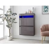 GFW GALHSCGGG GALICIA WALL HANGING TWO TIER SHOE CABINET GREY