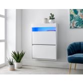 GFW GALHSCWWG GALICIA WALL HANGING TWO TIER SHOE CABINET WHITE