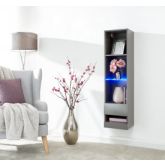 GFW GALTSUGRY GALICIA TALL SHELF UNIT WITH LED GREY