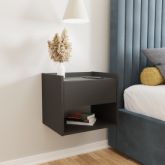 GFW HARWMBANT HARMONY WALL MOUNTED PAIR OF BEDSIDE TABLES ANTHRACITE