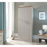GFW KEN21WGRY KENDAL 2 DOOR 1 DRAWER WARDROBE GREY