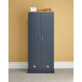 GFW KEN21WSBL KENDAL 2 DOOR 1 DRAWER WARDROBE SLATE BLUE