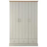 GFW KEN33WGRY KENDAL 3 DOOR 3 DRAWER WARDROBE GREY