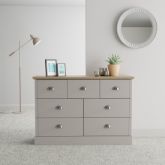 GFW KEN43CGRY KENDAL 4+3 DRAWER CHEST GREY