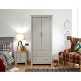 GFW LAN22WGRY LANCASTER 2 DOOR 2 DRAWER WARDROBE GREY