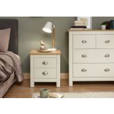 GFW LAN2DBCRM LANCASTER 2 DRAWER BEDSIDE CREAM
