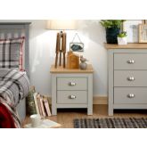 GFW LAN2DBGRY LANCASTER 2 DRAWER BEDSIDE GREY
