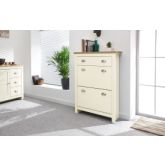 GFW LAN3TSCRM LANCASTER 2DR 1DRW SHOE CABINET CREAM