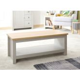 GFW LANCTSGRY LANCASTER COFFEE TABLE WITH SHELF GREY