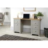 GFW LANSTDGRY LANCASTER STUDY DESK GREY