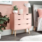 GFW NBG22CCPK NYBORG 2+2 DRAWER CHEST CORAL PINK
