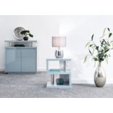 GFW POLSDTGRY POLAR HIGH GLOSS LED SIDE TABLE GREY