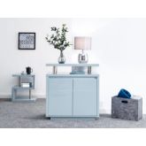 GFW POLSIDGRY POLAR HIGH GLOSS LED SIDEBOARD GREY