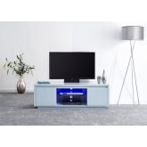 GFW POLTVLGRY POLAR HIGH GLOSS LED LARGE TV UNIT GREY