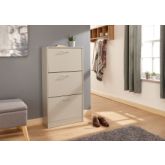 GFW STR3TSGRY STIRLING THREE TIER SHOE CABINET GREY