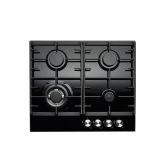 Teknix SCGH61B Gas Hob 60Cm Black Glass 