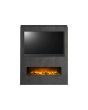 Nexus Media Wall Slate Venetian Plaster Effect Including Electric Fire
