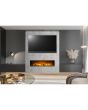 Nexus Media Wall Slate Venetian Plaster Effect Including Electric Fire