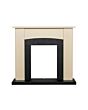 39' Holden Fireplace Cream With Black Back And Hearth