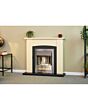 39' Holden Fireplace Cream With Black Back And Hearth