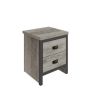 GFW BOS2B2GRY BOSTON 2 DRAWER BEDSIDE TABLE PAIR GREY