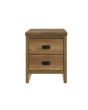 GFW BOS2BSKNO BOSTON 2 DRAWER BEDSIDE TABLE KNOTTY OAK