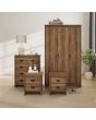 GFW BOS2BSKNO BOSTON 2 DRAWER BEDSIDE TABLE KNOTTY OAK