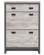 GFW BOS2TSGRY BOSTON 2 TIER 1 DRAWER SHOE CABINET GREY